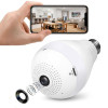 DDLC 4MP/8MP WiFi Smart Light Bulb Camera for Home | Full HD | Color Night Vision | Two Way Audio | Wireless Indoor Security Camera with Mobile App V380 Pro (Dual Lens Light Camera)