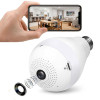 DDLC 4MP/8MP WiFi Smart Light Bulb Camera for Home | Full HD | Color Night Vision | Two Way Audio | Wireless Indoor Security Camera with Mobile App V380 Pro (Dual Lens Light Camera)