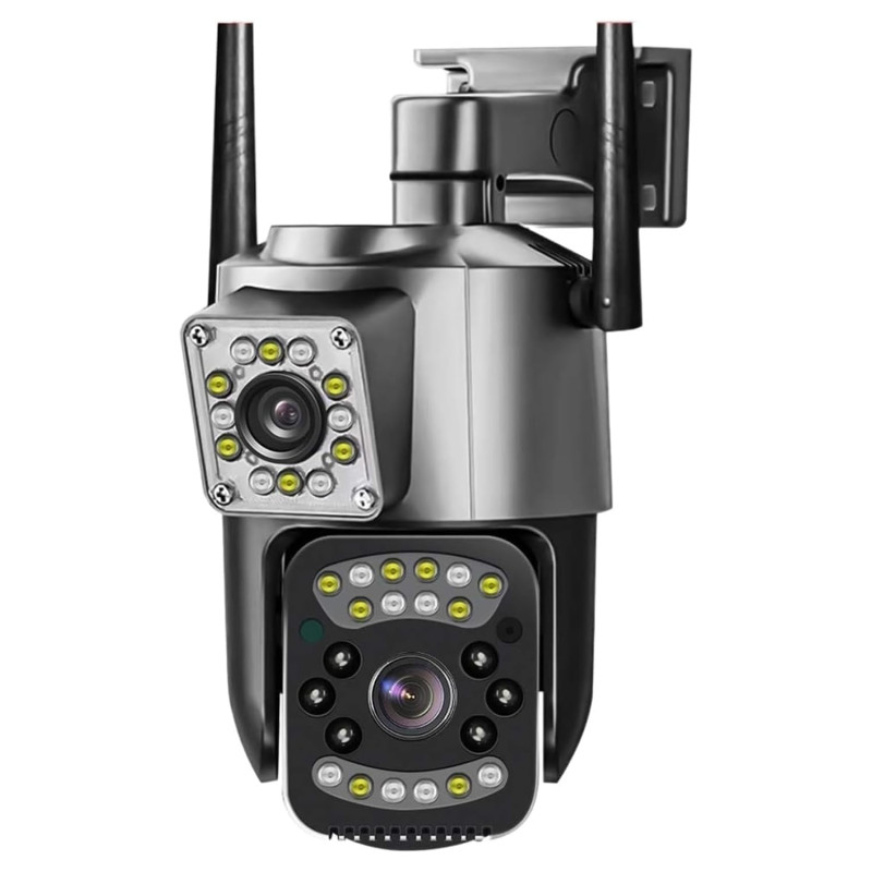 Guard Well 3MP WiFi Black Light Bulb CCTV Camera for Home Indoor | Full HD | 360° View | Night Vision | Motion Detection | Two Way Audio | Wireless Light Camera with Mobile App V380 Pro (Black Light)