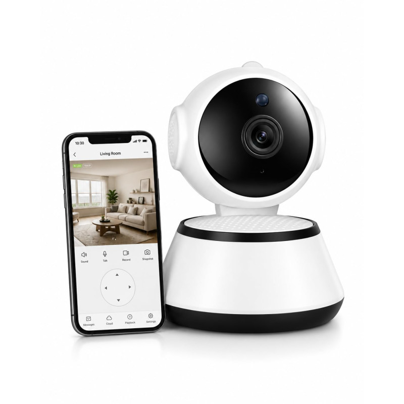 Guard Well 3MP WiFi Black Light Bulb CCTV Camera for Home Indoor | Full HD | 360° View | Night Vision | Motion Detection | Two Way Audio | Wireless Light Camera with Mobile App V380 Pro (Black Light)