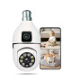 Dr Vision Dual Lens 4MP/8MP WiFi Smart Light Bulb Camera for Home | Full HD | Color Night Vision | Two Way Audio | Wireless Indoor Security Camera with Mobile App V380 Pro (Dual Lens Light Camera)