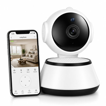 JB Supar 4MP Indoor WiFi Security Camera | 1080P HD | Smart CCTV Camera with 360° Pan Tilt Rotation | Color Night Vision | Motion Detection | Two-Way Audio with Mobile App V380 Pro (Robot Camera)