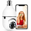 Buy Guard Well 4Mp WiFi Bulb CCTV Camera for Home Security | 360° Rotation | Color Night Vision | Motion Detection Two-Way Audio | Wireless Light Bulb Camera with Mobile App V380 Pro (Heavy Light Camera) Online