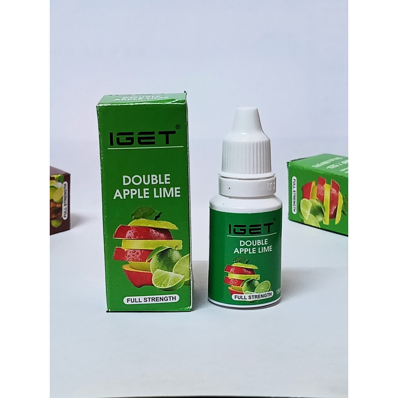 Iget E-liquid Double Apple Lime Flavour | 4mg Nic Salt | E-Cigarette Vape Flavor | E-Juice