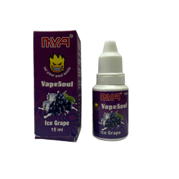 Mya Ice Grapes E-liquid | E-Vape Flavour | Vape E-Juice | E-Cigarette Pen Hookah Flavor | Non Nicotine (1 Bottle)