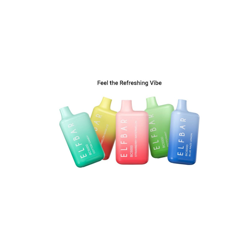 ELF BAR BC-5000 Puff Disposable Vape Pod | 50mg Nicotine Vaporizer | Type-C Port E-cigarette