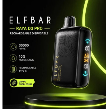 Elf Bar RayaD3 pro | 30000 Puffs Disposable Vape | Type-C Rechargeable