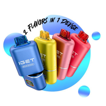 IGET MOVE Strawberry Banana + Dragon Fruit Dragon Fruit | Dual Flavour Pod | 50,000 Puffs Vape