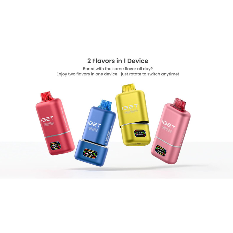 IGET MOVE 50000 Puffs Pod Vape | Strawberry Banana Dragon Fruit Dragon Fruit | Dual Flavour