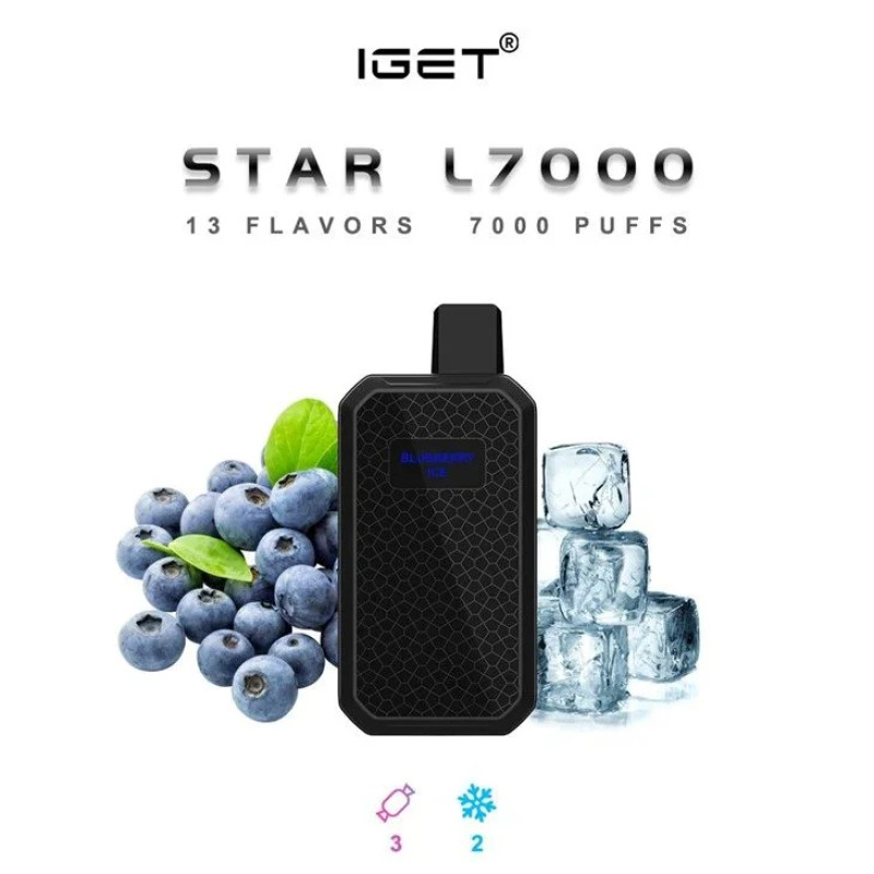 IGet Star Disposable Vape 7000 Puff | Blackberry | POD Device | 50mg 5% Nic