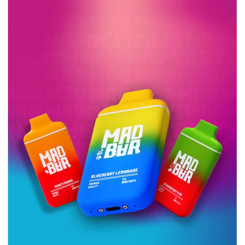 MAD BAR 6000 Puffs DISPOSABLE VAPE 5% Nicotine | PREMIUM E-Cigarette Vaporiser