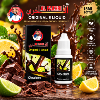 Al-Fakhri Chocolemo E-Liquid 15ML | Nicotine-Free Vape Flavour