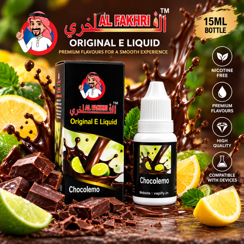 Al-Fakhri Chocolemo E-Liquid 15ML Nicotine-Free Vape Flavour