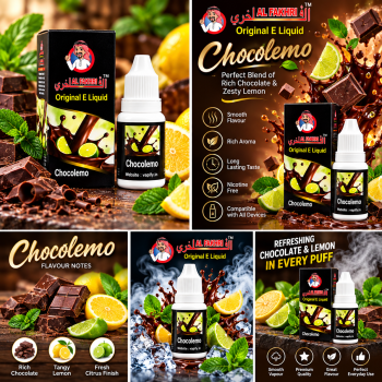 Al-Fakhri Chocolemo E-Liquid 15ML | Nicotine-Free Vape Flavour
