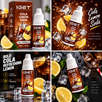 IGET Cola Lemon Soda E-Liquid 15ML – 4mg Vape Juice