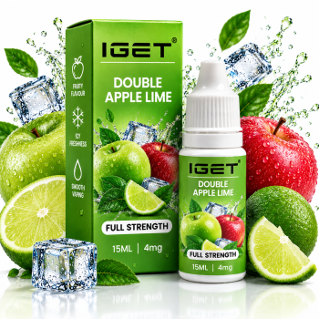 IGET Double Apple Lime E-Liquid 15ML – 4mg Vape Juice