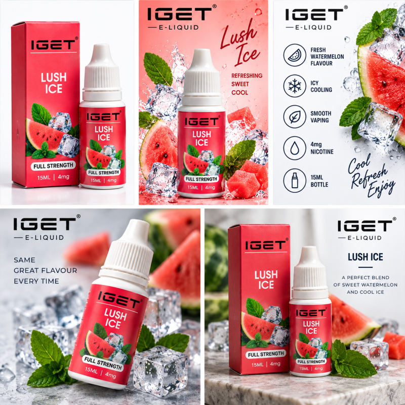 IGET Lush Ice E-Liquid 15ML 4mg Vape Juice