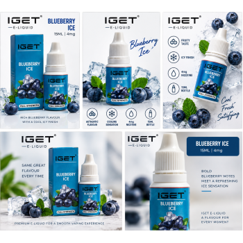 IGET Blueberry Ice E-Liquid 15ML – 4mg Vape Juice