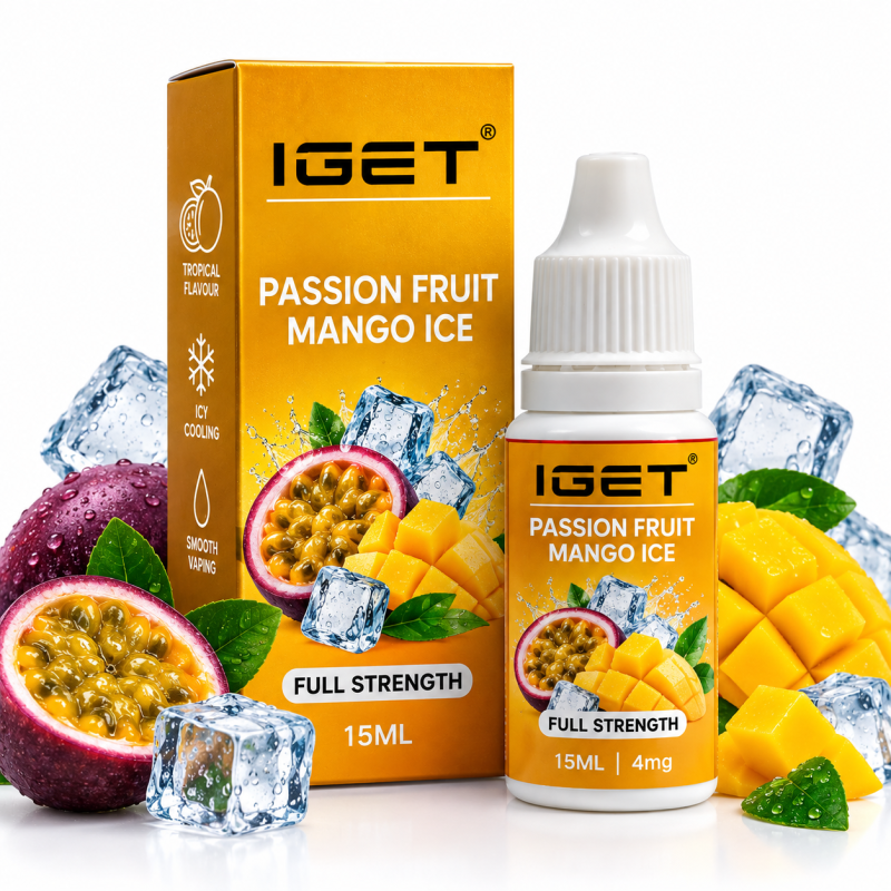 IGET Passion Fruit Mango Ice E-Liquid 15ML 4mg